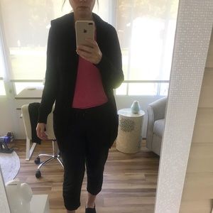 Black knit long hooded sweater-so comfy